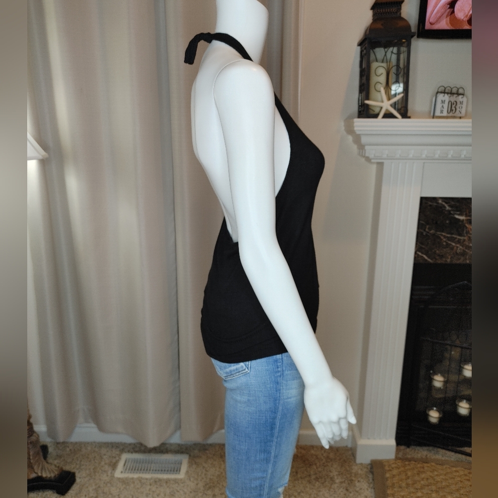 OUT FROM UNDER Halter Top, Black L - Picture 3 of 8